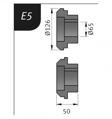 Metallkraft - rolki gnące  Typ E5, Ø 126 x 65 x 50 mm  (3880725)