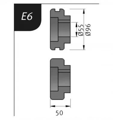 Metallkraft - rolki gnące  Typ E6, Ø 96 x 55 x 50 mm  (3880716)