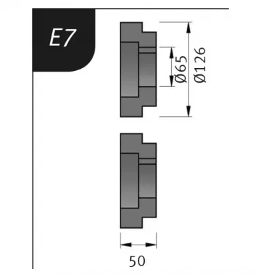 Metallkraft - rolki gnące  Typ E7, Ø 126 x 65 x 50 mm  (3880727)