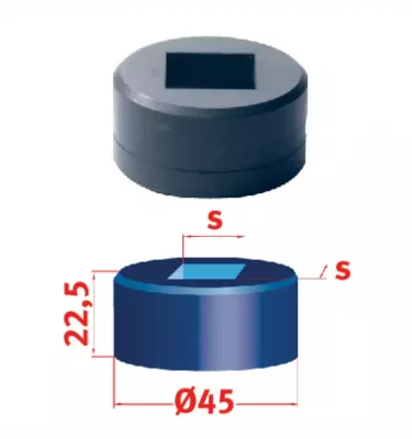 Metallkraft - kwadratowa matryca Nr 45 15,2 mm (3889615,2)