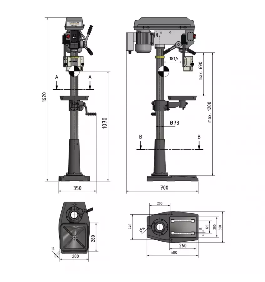 Optimum - wiertarka stojąca OPTIdrill DQ 25 (3191047)