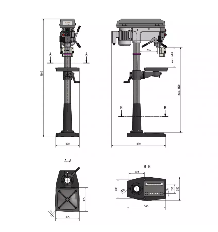 Optimum - wiertarka stojąca OPTIdrill DQ 32 (3191049)