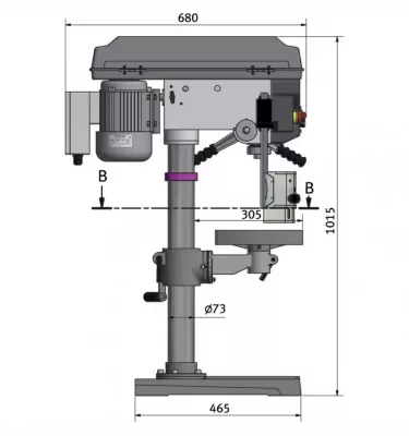 Optimum - wiertarka stołowa OPTIdrill D 23Pro (230 V) (3003015)