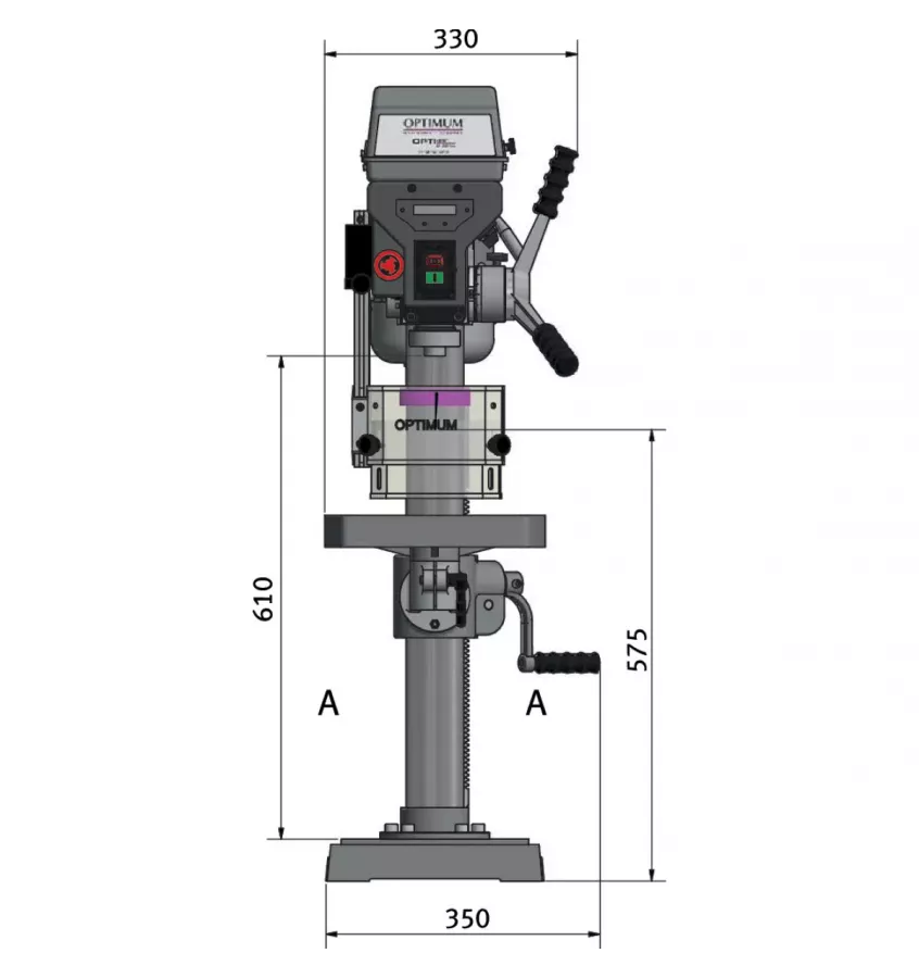 Optimum - wiertarka stołowa OPTIdrill D 23Pro (400 V) (3003020)