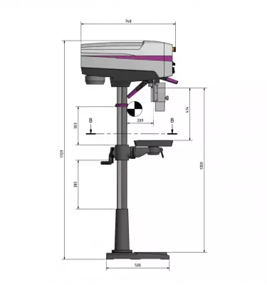 Optimum - wiertarka stojąca OPTIdrill DP 26-F (400 V) (3020625F)