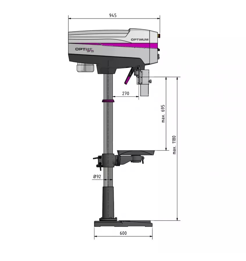 Optimum - wiertarka stojąca OPTIdrill DP 33 (3020640)