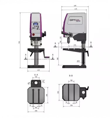 Optimum - wiertarka stołowa OPTIdrill DX 17V (3020170)