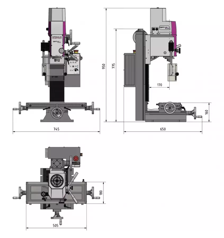 Optimum - wiertarko-frezarka OPTImill MH 22V (3338135)