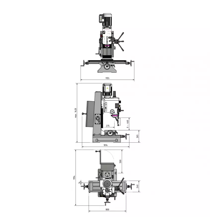 Optimum - wiertarko-frezarka OPTImill MB 4V (3338455)