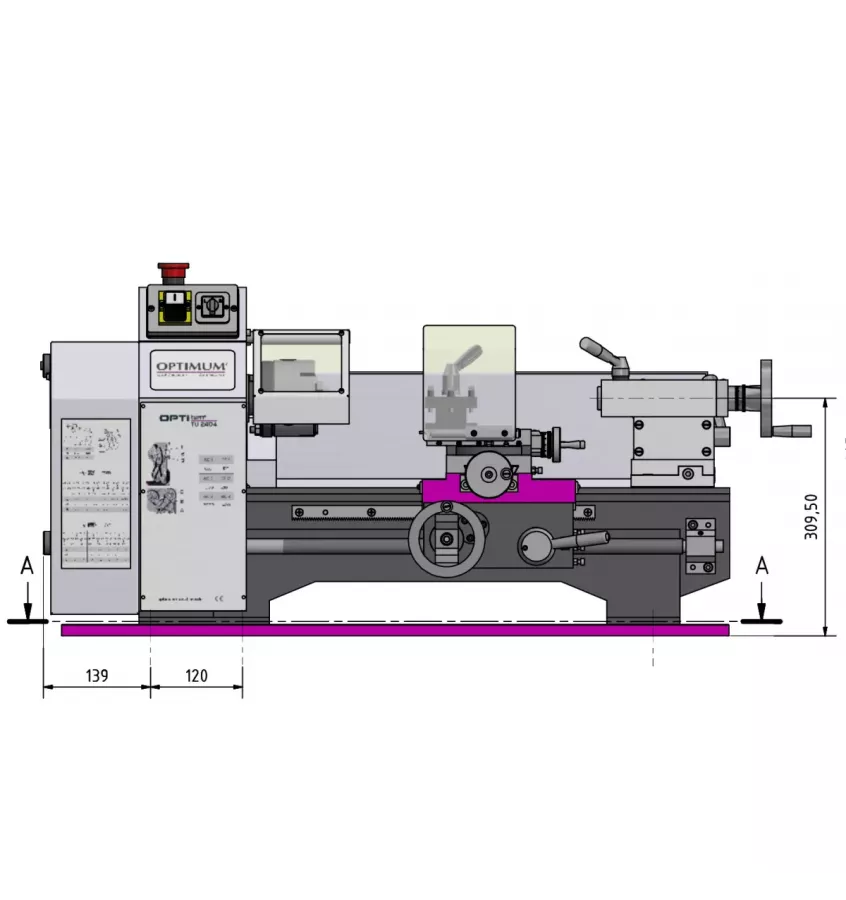 Optimum - tokarka OPTIturn TU 2406 (230 V) (3420350)