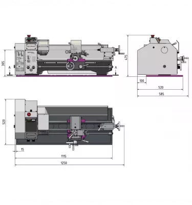 Optimum - tokarka OPTIturn TU 2506VB (3425010)