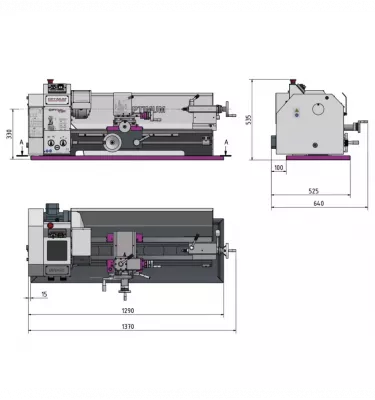Optimum - tokarka śrubowa OPTIturn TU 2807 (400 V) (3427003)
