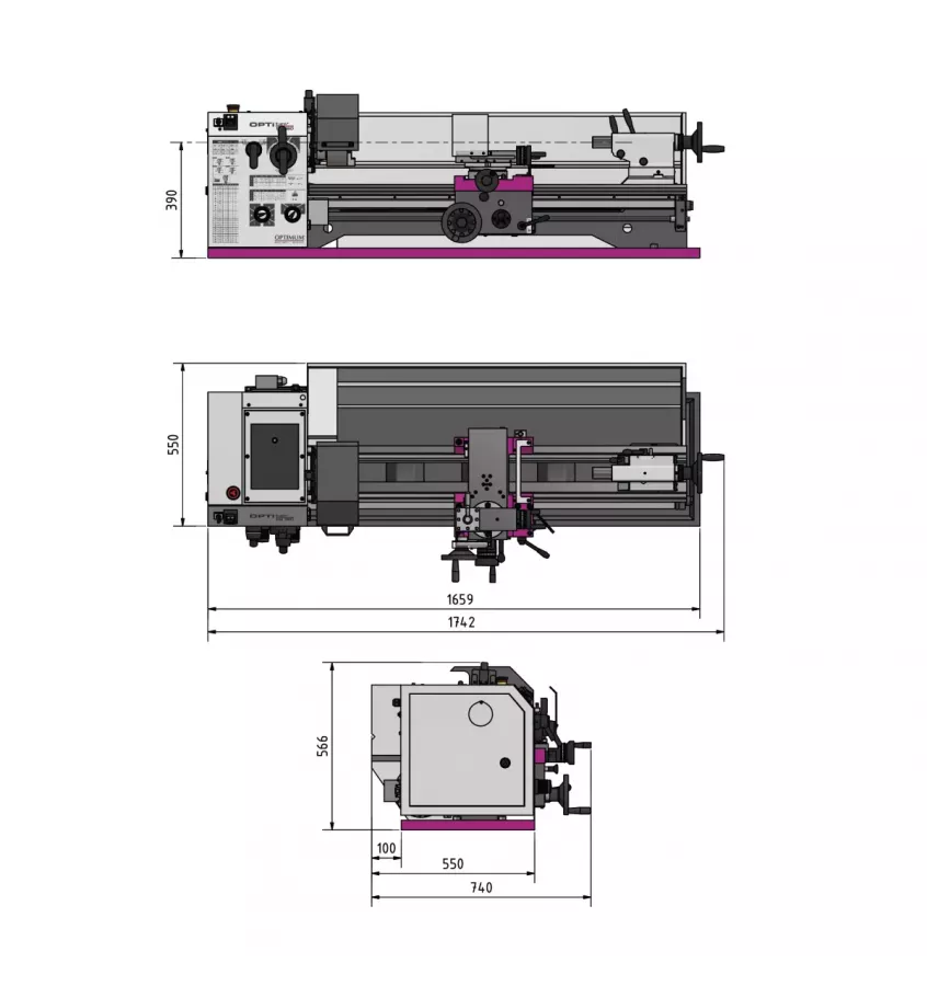 Optimum - tokarka OPTIturn TM 3110VB (3403016)