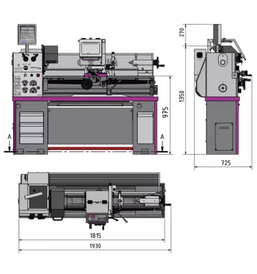 Optimum - tokarka mechaniczna OPTIturn TH 3610D (3402060)