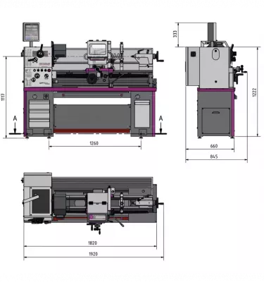 Optimum - tokarka mechaniczna OPTIturn TH 4010D (3402080)