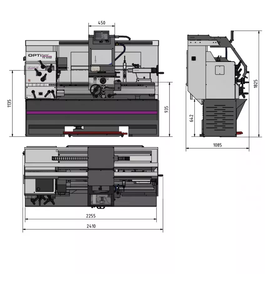 Optimum - tokarka OPTIturn TX 4414 (3432422)