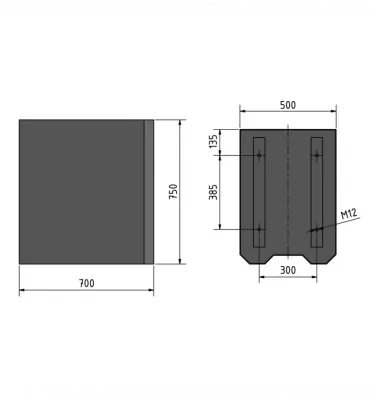 Optimum - podbudowa MSM 2 700 x 550 x 750 mm (3353009)