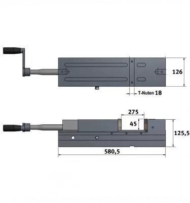 Optimum - hydrauliczne imadło maszynowe HCV 160 (3536215)