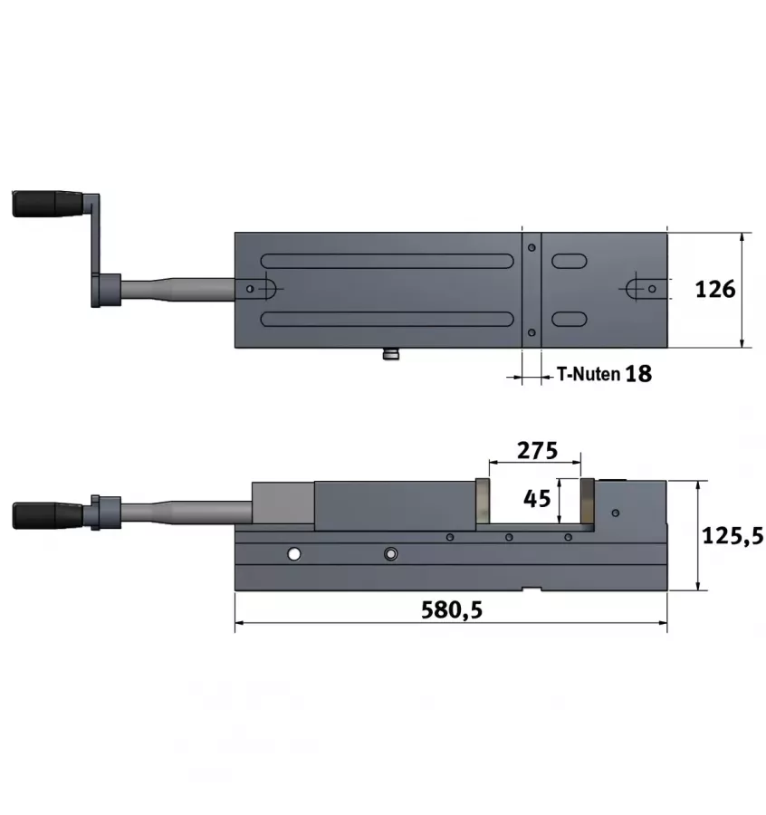 Optimum - hydrauliczne imadło maszynowe HCV 160 (3536215)