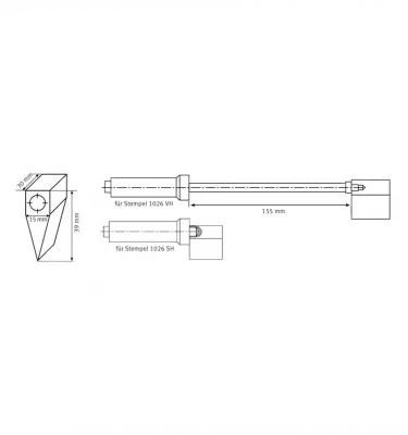 Schweisskraft - węgiel zamienny 30 °, bocznie nawiercone z gwintem M 10 dla 1026 SH i 1026 VH (1231025AD)