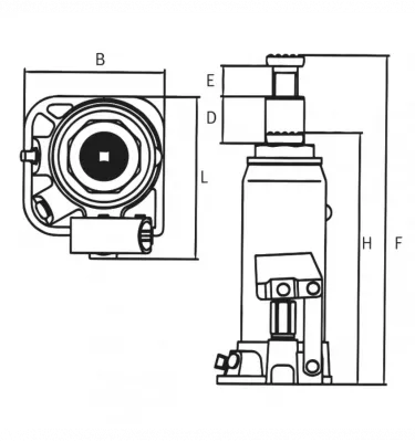 Unicraft - hydrauliczny podnośnik stemplowy HSWH 50 (6200005)