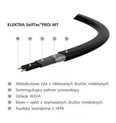 Elektra - przewód grzejny samoregulujący SelfTec PROi MT (P)