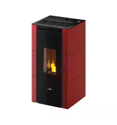 Cadel - piecyk na pellet Cristal 7 Up bordowy 7,0 kW