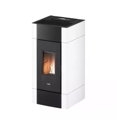 Cadel - piecyk na pellet Cristal 9 biały 8,5 kW