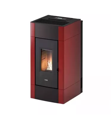 Cadel - piecyk na pellet Cristal Plus 9 bordowy 8,5 kW