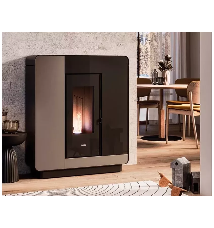 Cadel - piecyk na pellet Elle Plus 9 Flexit kamień Ossido Bruno 8,5 kW