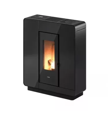 Cadel - piecyk na pellet Elle Plus 9 Flexit czarne szkło 8,5 kW