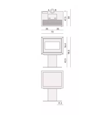 Cadel - piecyk na pellet Quasimodo 9 Box Up czarny 9,3 kW