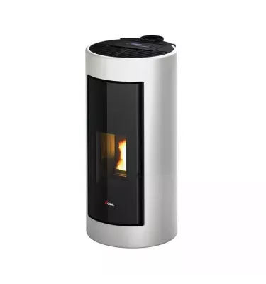Cadel - piecyk na pellet Shell 9 Up biały 9,1 kW