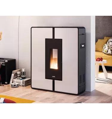 Cadel - piecyk na pellet Tile Plus 10 biały 10,0 kW