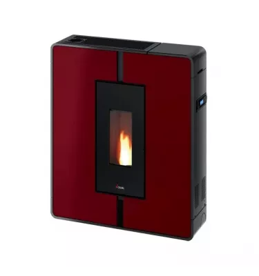 Cadel - piecyk na pellet Tile Plus 10 bordowy 10,0 kW