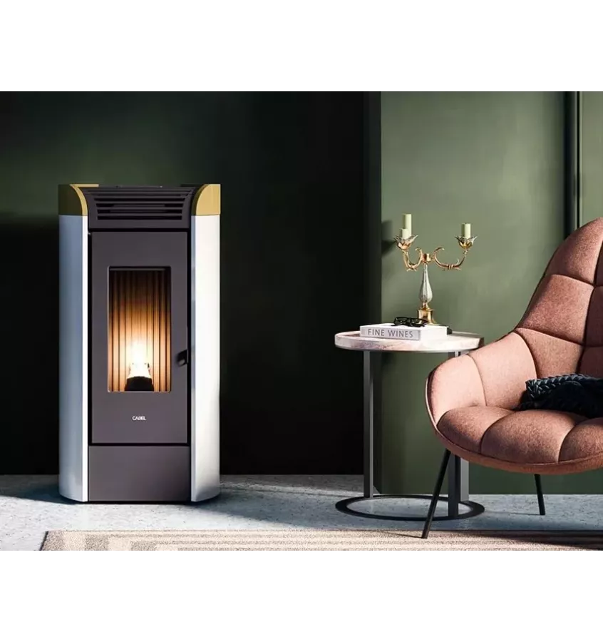 Cadel - piecyk na pellet Fenice 11 biały 10,5 kW