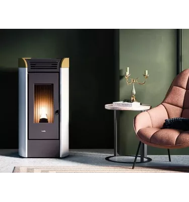 Cadel - piecyk na pellet Fenice 11 antracyt-szary 10,5 kW