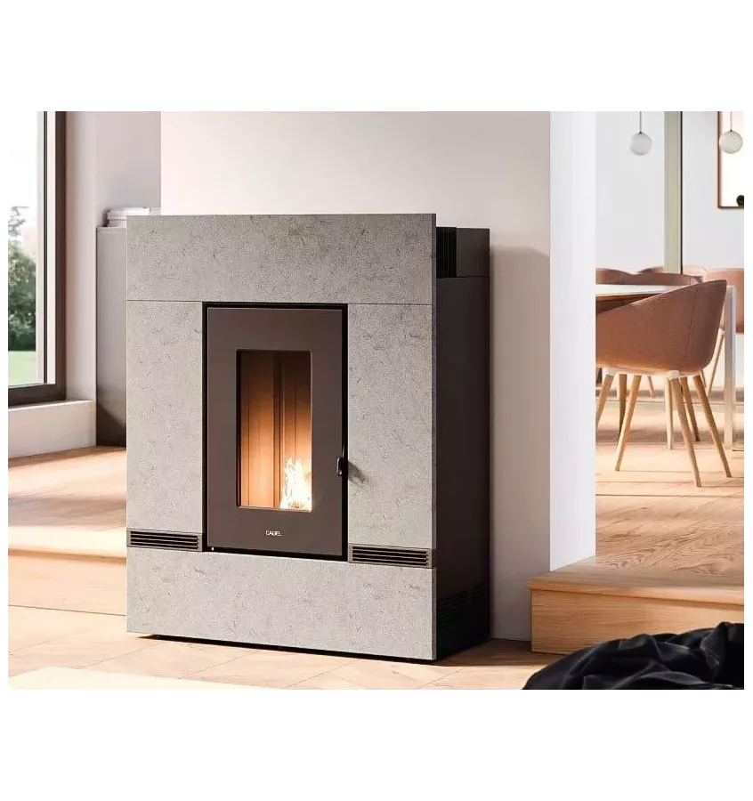 Cadel - piecyk na pellet Mithos Plus 12 Ps bordowy 12,0 kW