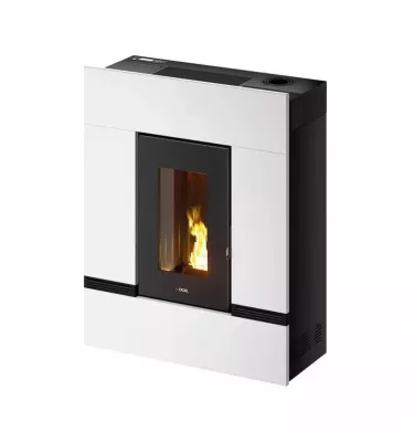 Cadel - piecyk na pellet Mithos Plus 14 Up Twin biały 14,0 kW