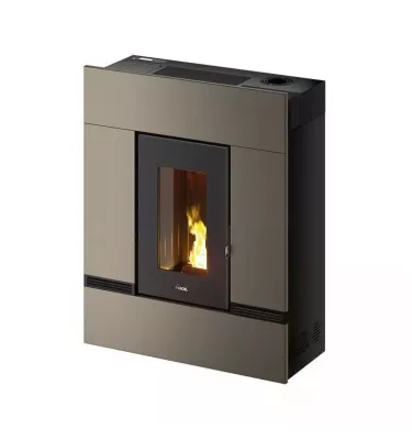 Cadel - piecyk na pellet Mithos Plus 14 Up Twin jasnobrązowy 14,0 kW