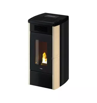 Cadel - piecyk na pellet Atena Plus 12 kość słoniowa kafel 12,0 kW