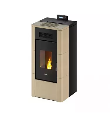 Cadel - piecyk na pellet Hydro River 23 kość słoniowa kafel 22,4 kW