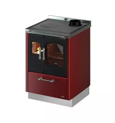 Cadel - kuchnia na drewno Smart 60 bordowy 6,5 kW