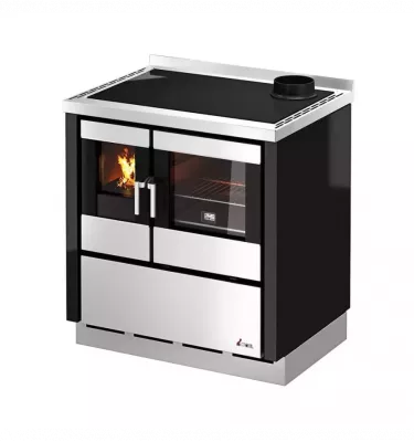 Cadel - kuchnia na drewno Kook 80 czarny 7,5 kW