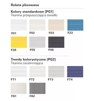 Roto - roleta plisowana manualna ZFA