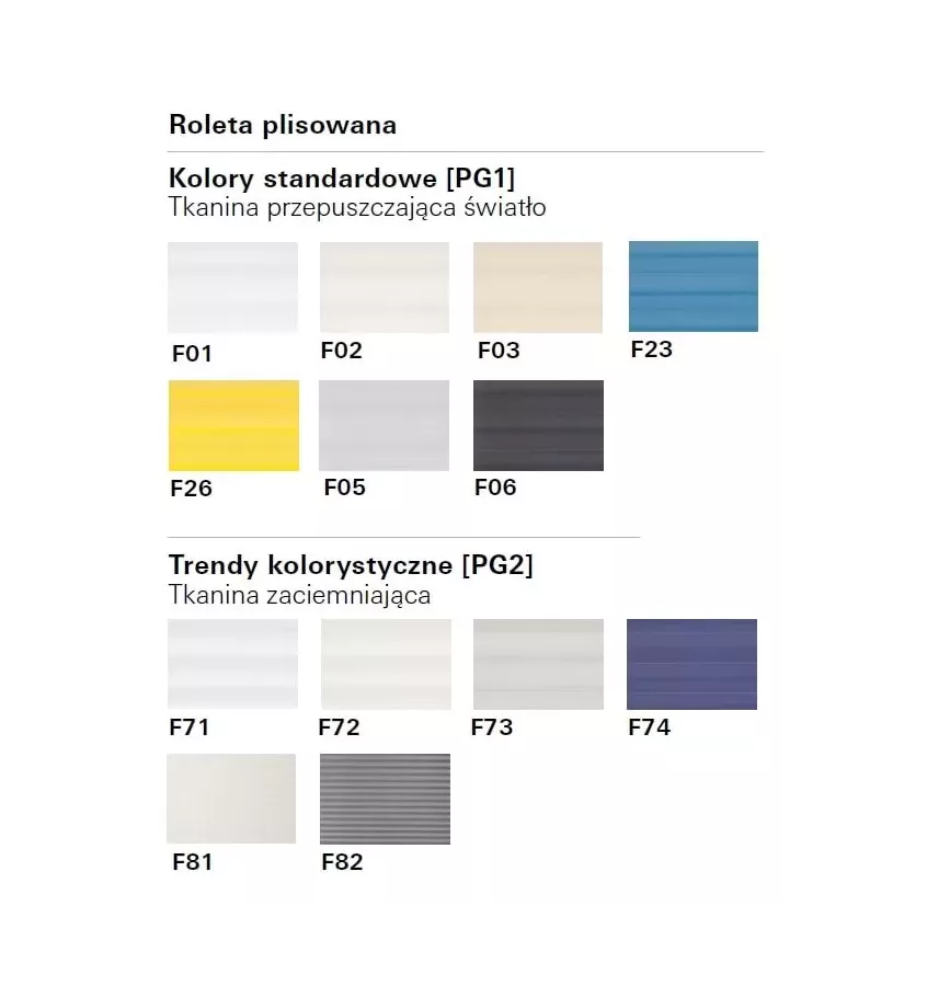 Roto - roleta plisowana manualna ZFA
