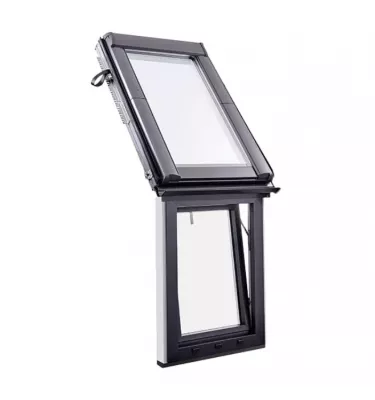 Roto - okno fasadowe uchylne Designo R1 H Premium - drewno