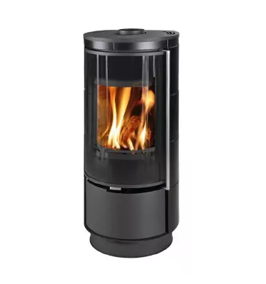 Thorma - piecyk na drewno Andorra Extra kafel czarny połysk 7,5 kW