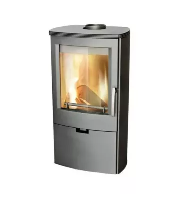 Thorma - piecyk na drewno Falun II szary mat 8,0 kW