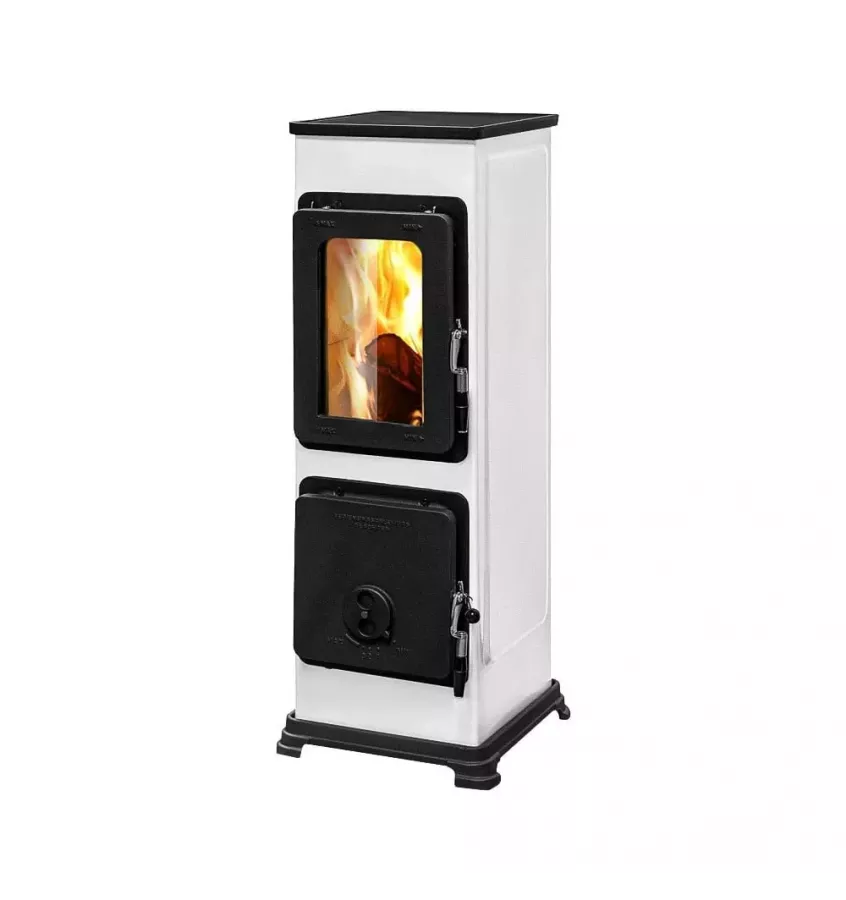 Thorma - piecyk na drewno Bozen AT biały 5,0 kW